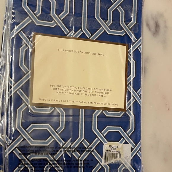 (2) NWT Pottery Barn Chainlink Euro Shams - Picture 5 of 5